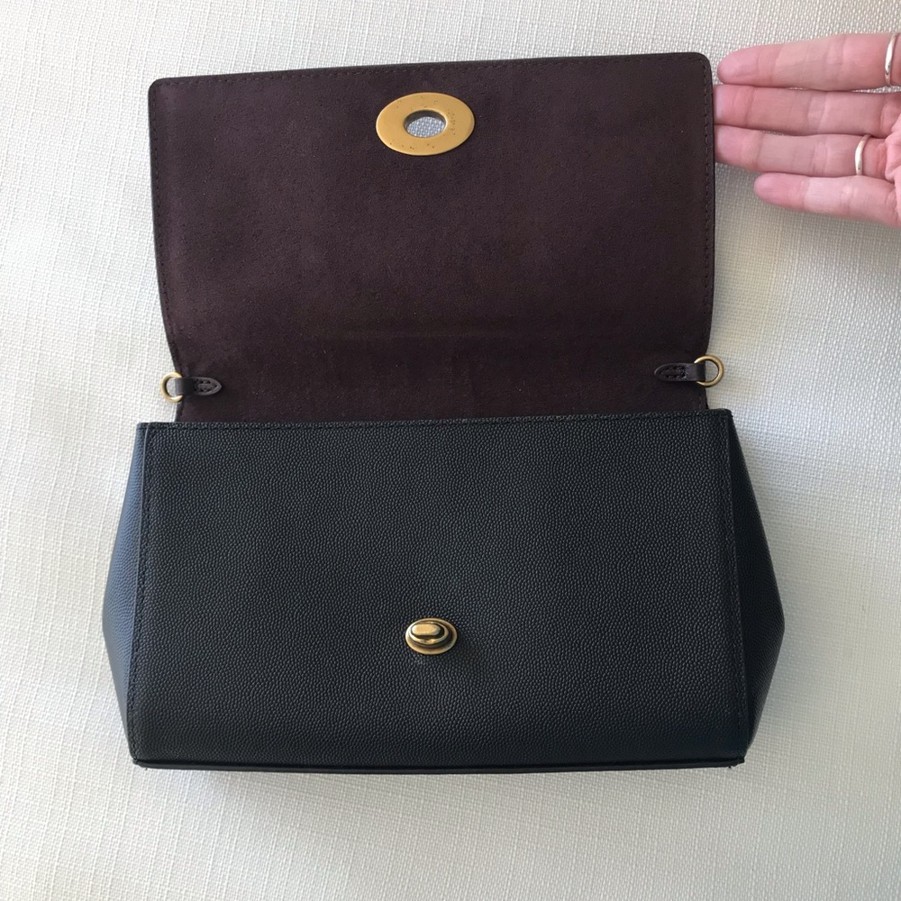 Coach Alexa Turnlock Crossgrain Leather Clutch Chain Crossbody Purse - Picture 6 of 16